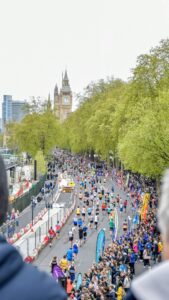 London Marathon with Big Ben